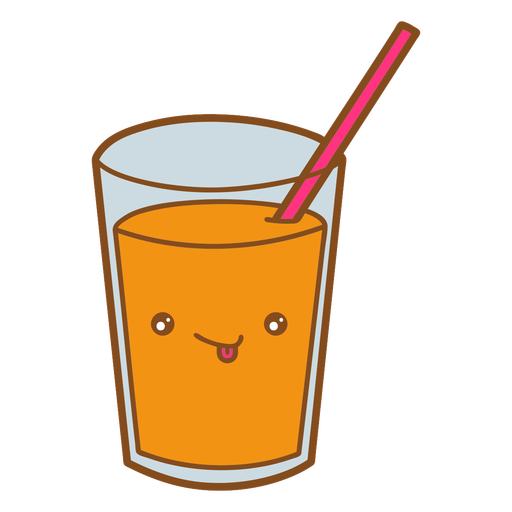 Orange juice cute PNG Design