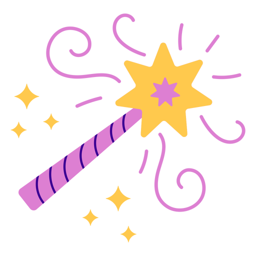 Magic wand flat PNG Design