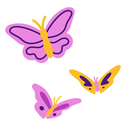 Butterflies flat Transparent PNG
