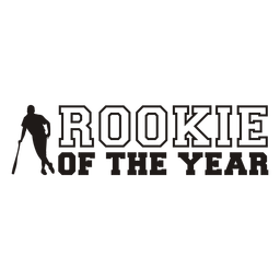 Rookie of the year quote filled stroke PNG Design