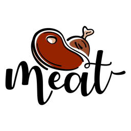 Meat lettering PNG Design