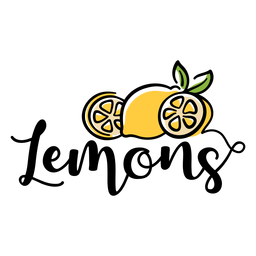 Fresh Lemons Lettering PNG & SVG Design For T-Shirts