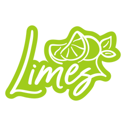 Limes cut out PNG Design