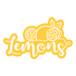 Fresh lemons cut out PNG Design