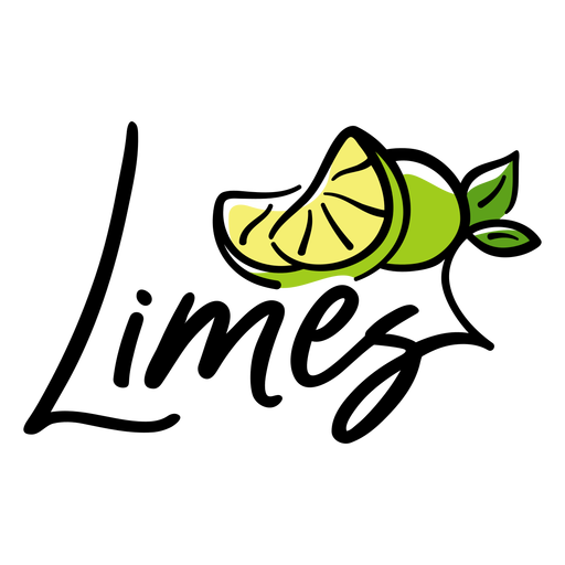Limes label lettering PNG Design