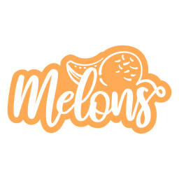 Melons label lettering cut out PNG Design
