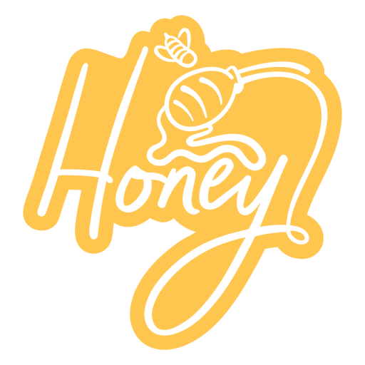 Honey label lettering cut out PNG Design