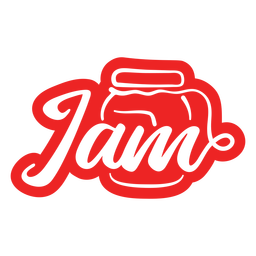 Jam label lettering cut out PNG Design Transparent PNG