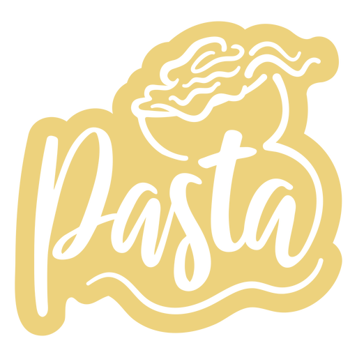 Pasta label lettering cut out 