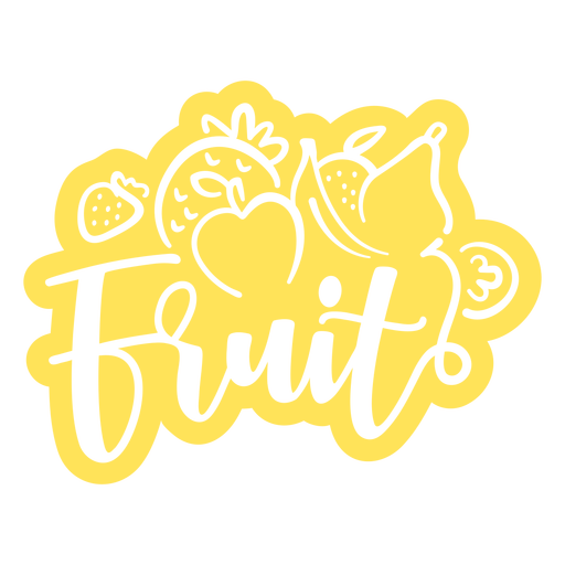 Fruit label lettering cut out  PNG Design