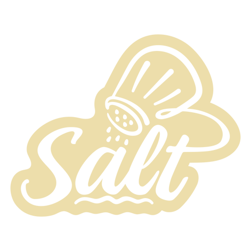 Salt label lettering cut out