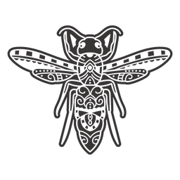 Bee top view cut out PNG Design