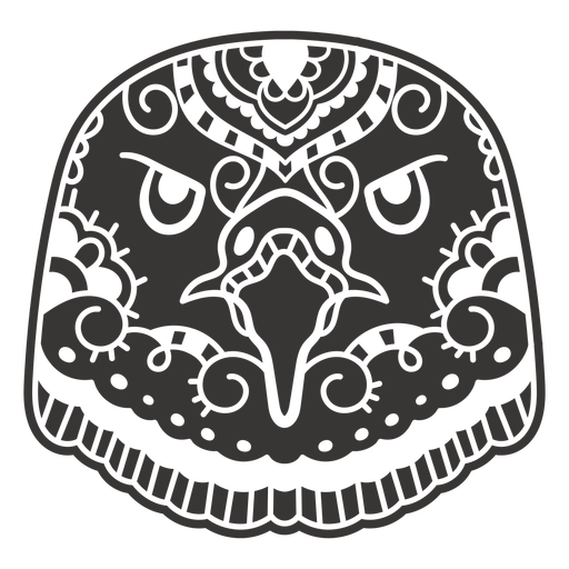 Eagle face cut out PNG Design