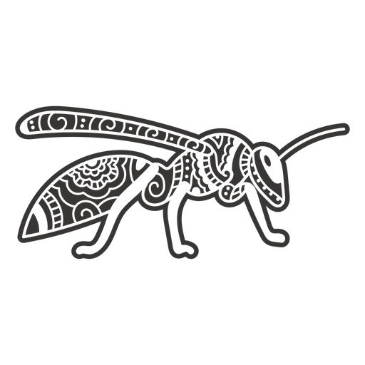 Standing bee cut out PNG Design