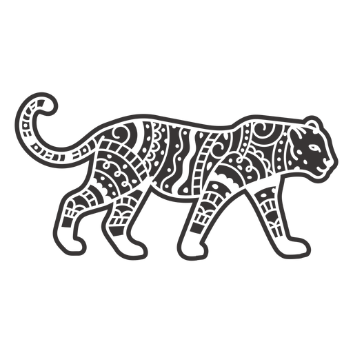 Standing leopard cut out PNG Design