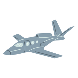 Jet plane semi flat PNG Design