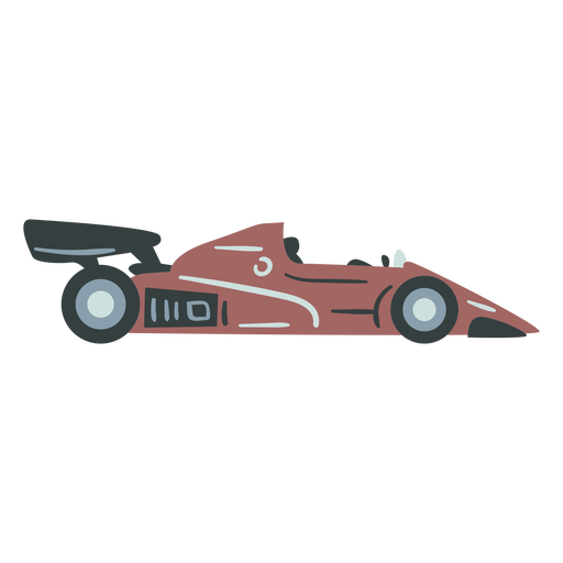 Red race car flat PNG Design