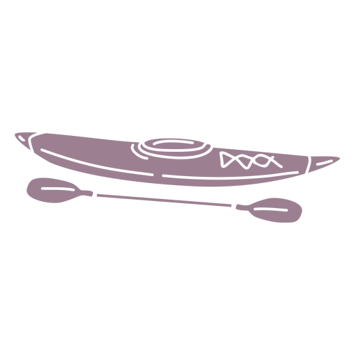 Purple kayak cut out PNG Design