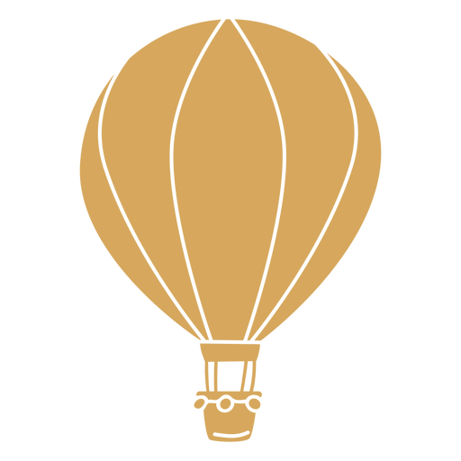 Beige hot air balloon cut out PNG Design
