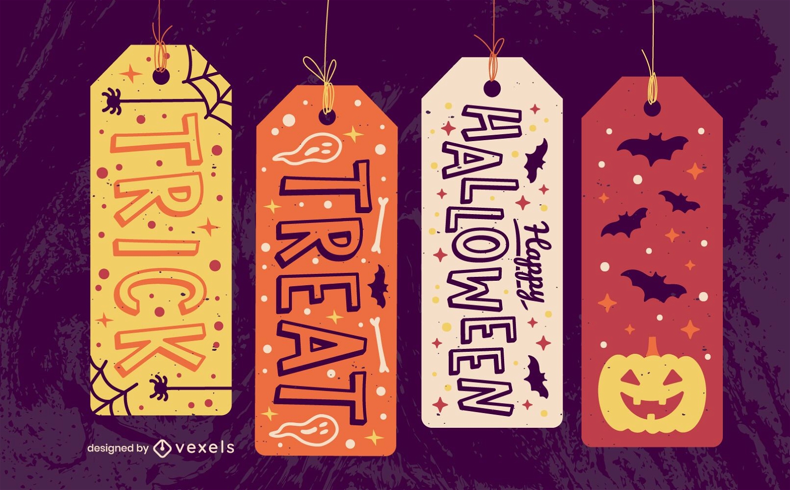 Set de regalo espeluznante de etiquetas colgantes de Halloween