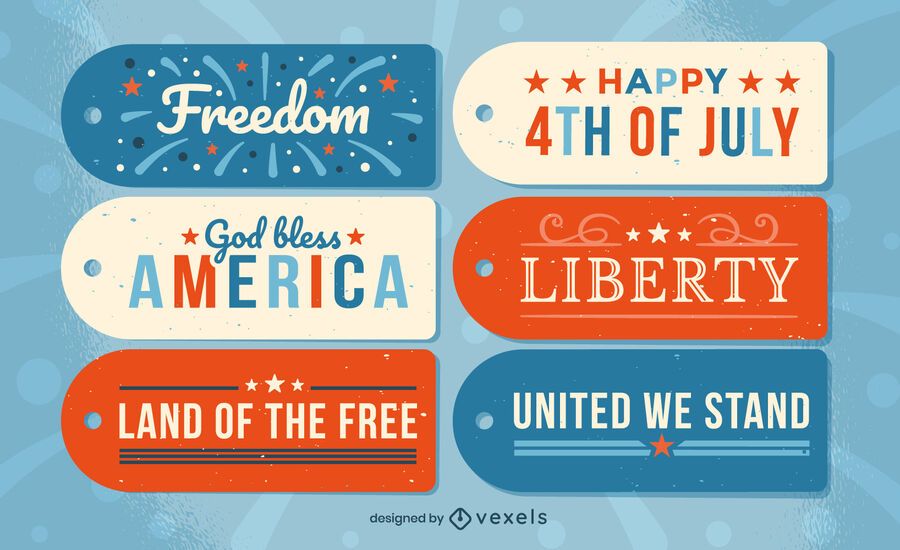 USA independence day hang tag gift set USA independence day hang tag gift set