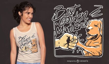 Best golden mom ever t-shirt design