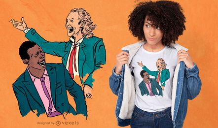 Männer in Anzügen lachen T-Shirt Design