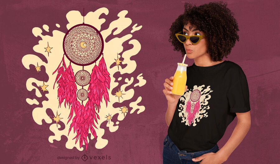 Diseño de camiseta Dreamcatcher moon Diseño de camiseta Dreamcatcher moon