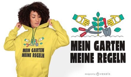 Garten Hobby Deutsch Zitat T-Shirt Design
