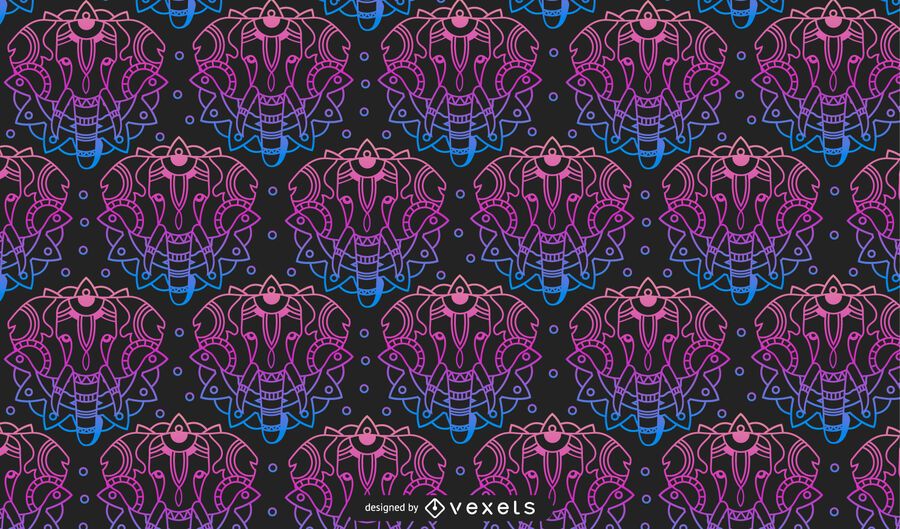 Animal mandala gradient pattern design Animal mandala gradient pattern design