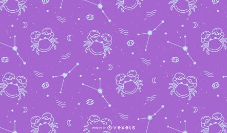 Cancer sign horoscope pattern design