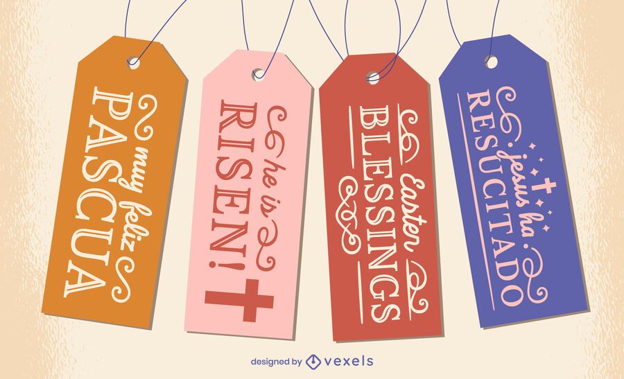 Religious christianity hang tag set Religious christianity hang tag set