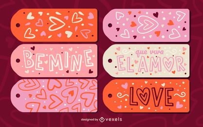 Valentine day holiday hang tag gift set