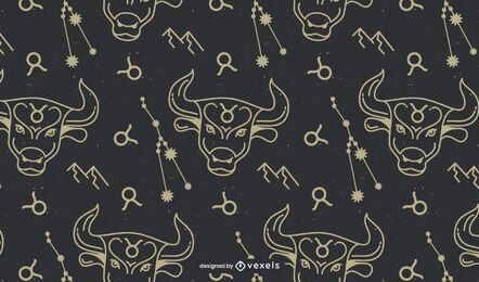 Taurus sign horoscope pattern design