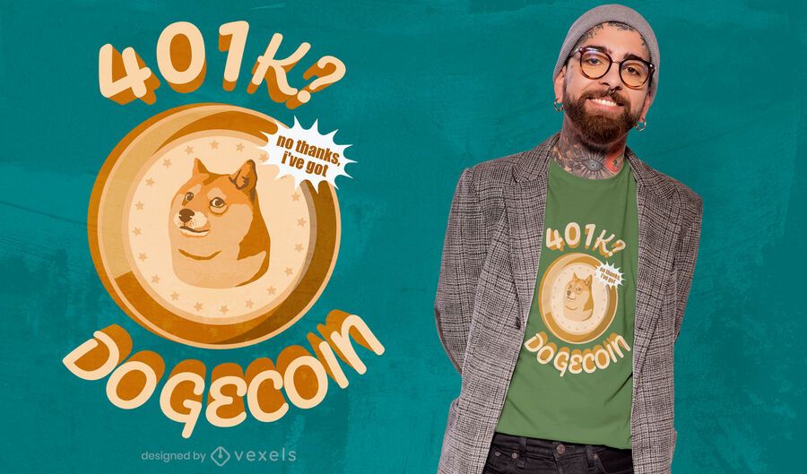 Diseño de camiseta con cita de Dogecoin Diseño de camiseta con cita de Dogecoin