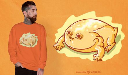 Gelbes glänzendes Frosch-T-Shirt Design