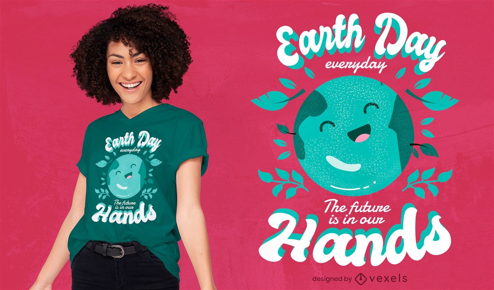 Design de camiseta com cita?es do feriado do Dia da Terra
