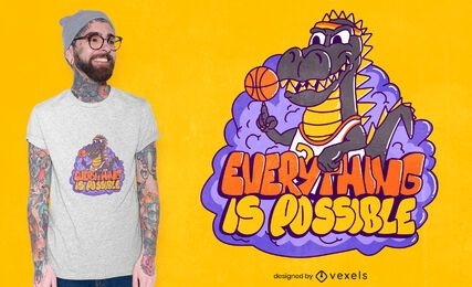 Basketball t-rex t-shirt design