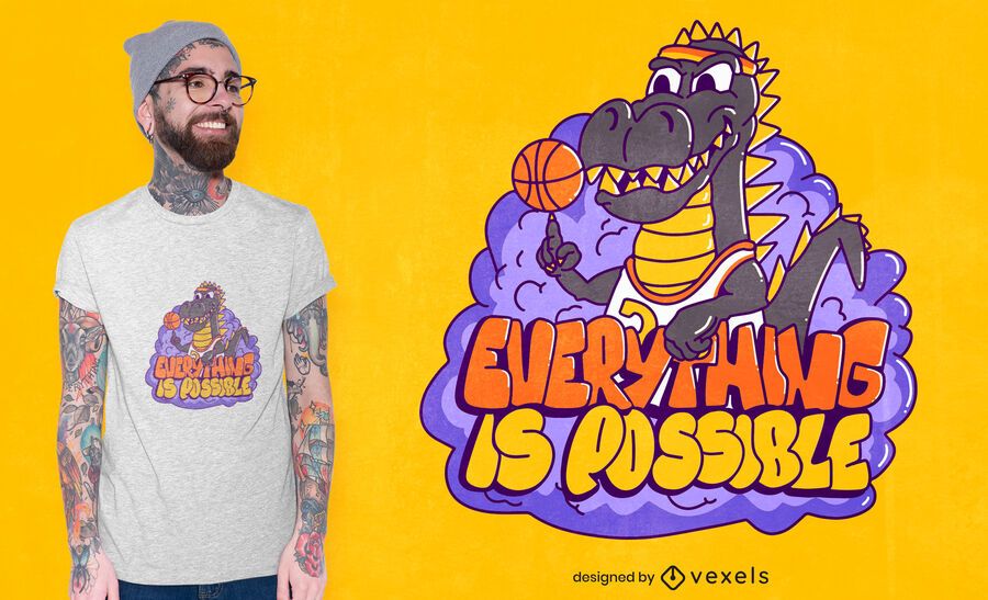 Basketball t-rex t-shirt design Basketball t-rex t-shirt design