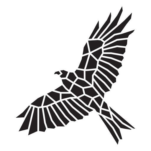 Flying bold eagle cut out