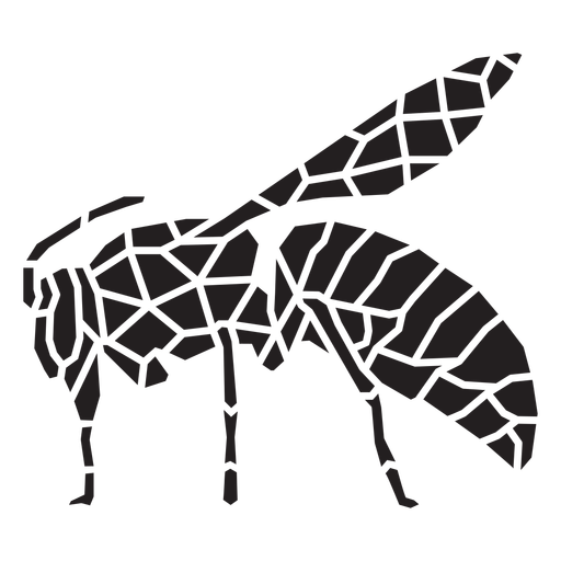 Bee profile cut out PNG Design