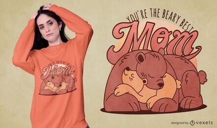 Best bear mom family t-shirt design