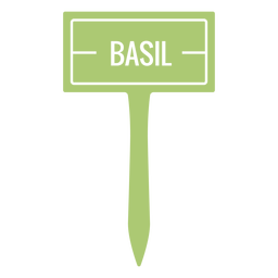 Basil sign cut out PNG Design
