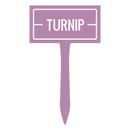 Turnip sign cut out PNG Design