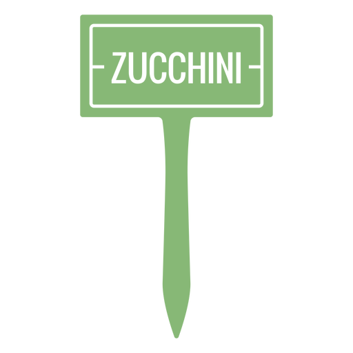 Zucchini sign cut out