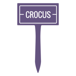 Crocus sign cut out PNG Design