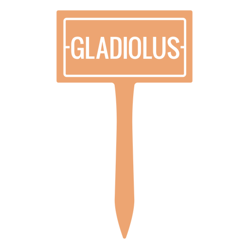Gladiolus sign cut out PNG Design