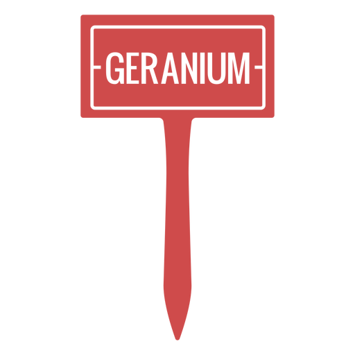 Geranium sign cut out