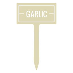 Garlic sign cut out PNG Design