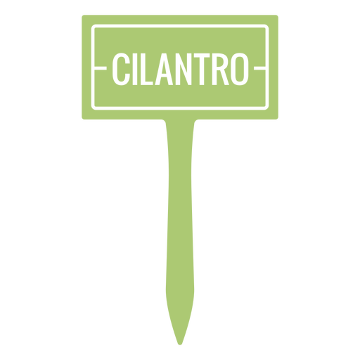 Cilantro sign cut out PNG Design